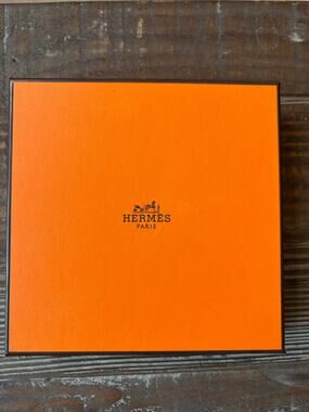 Hermes Orange Box Empty 5.5x2 With Ribbon